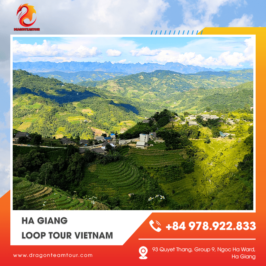 Scenic mountain road on Ha Giang Loop tour Vietnam